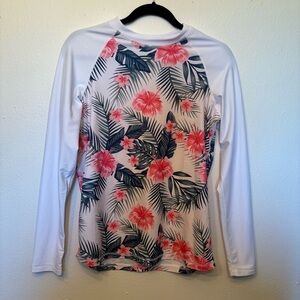 Floral Print Rash Guard BesserBay Women’s Large